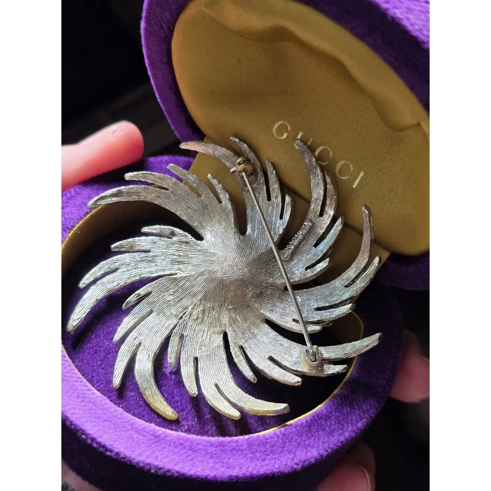 Vintage Sarah Coventry Silver Tone‎ Faux Pearl Spray Statement Brooch Pin 3